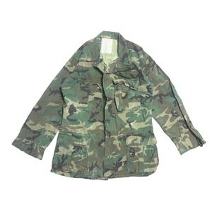 VINTAGE US Army BDU Field Jacket Mens Medium Regular Woodland‎ Camo Ripstop 90s